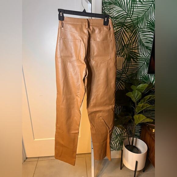 PacSun Tan '90s Faux Leather Pants XS - Picture 6 of 12